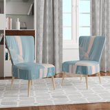 Abstract Water I Modern Accent Chair Side Chair