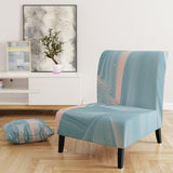 Abstract Water I Modern Accent Chair Slipper Chair