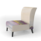 Painted Purple and Gold Landscape II Shabby Chic Accent Chair