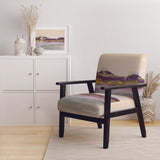 Painted Purple and Gold Landscape II Shabby Chic Accent Chair