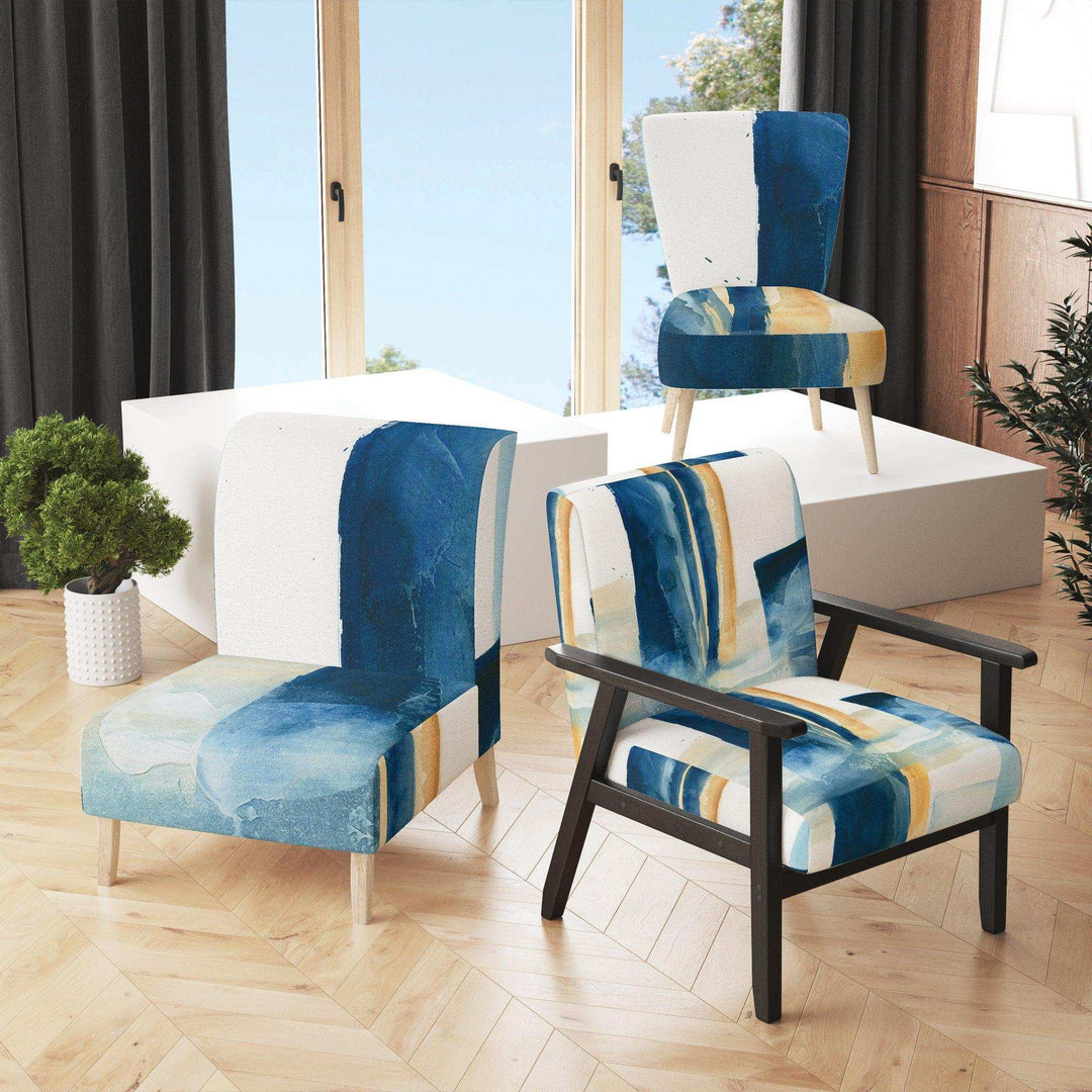 Indigo Panel IV Glam Modern Accent Chair