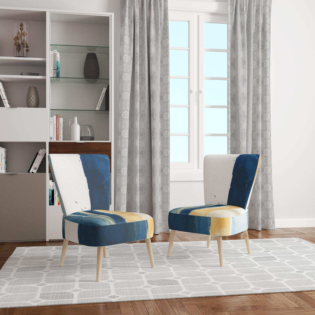 Indigo Panel IV Glam Modern Accent Chair