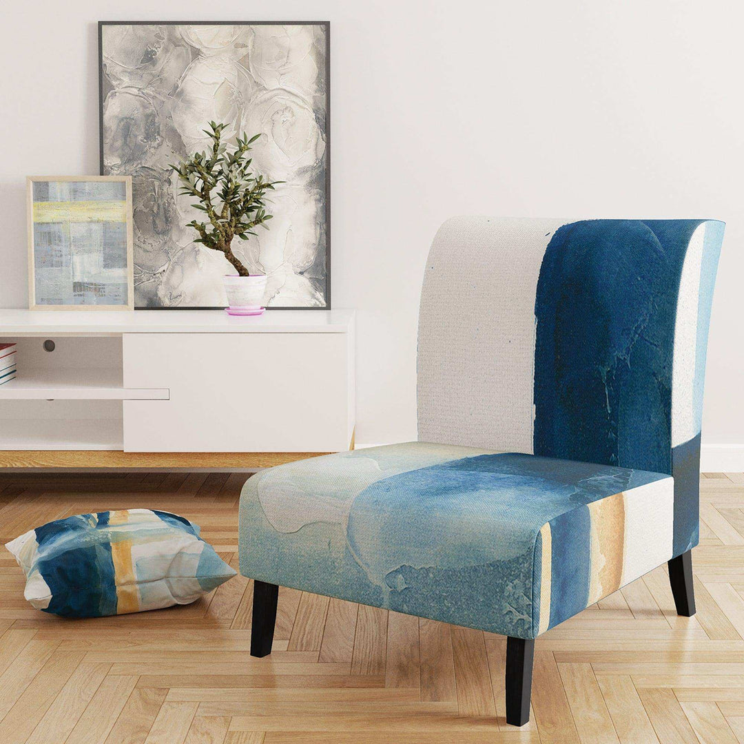Indigo Panel IV Glam Modern Accent Chair