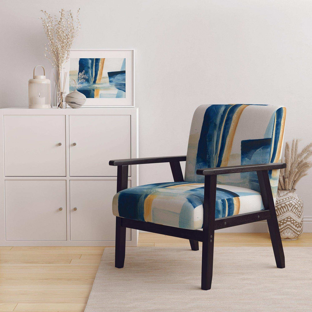 Indigo Panel IV Glam Modern Accent Chair