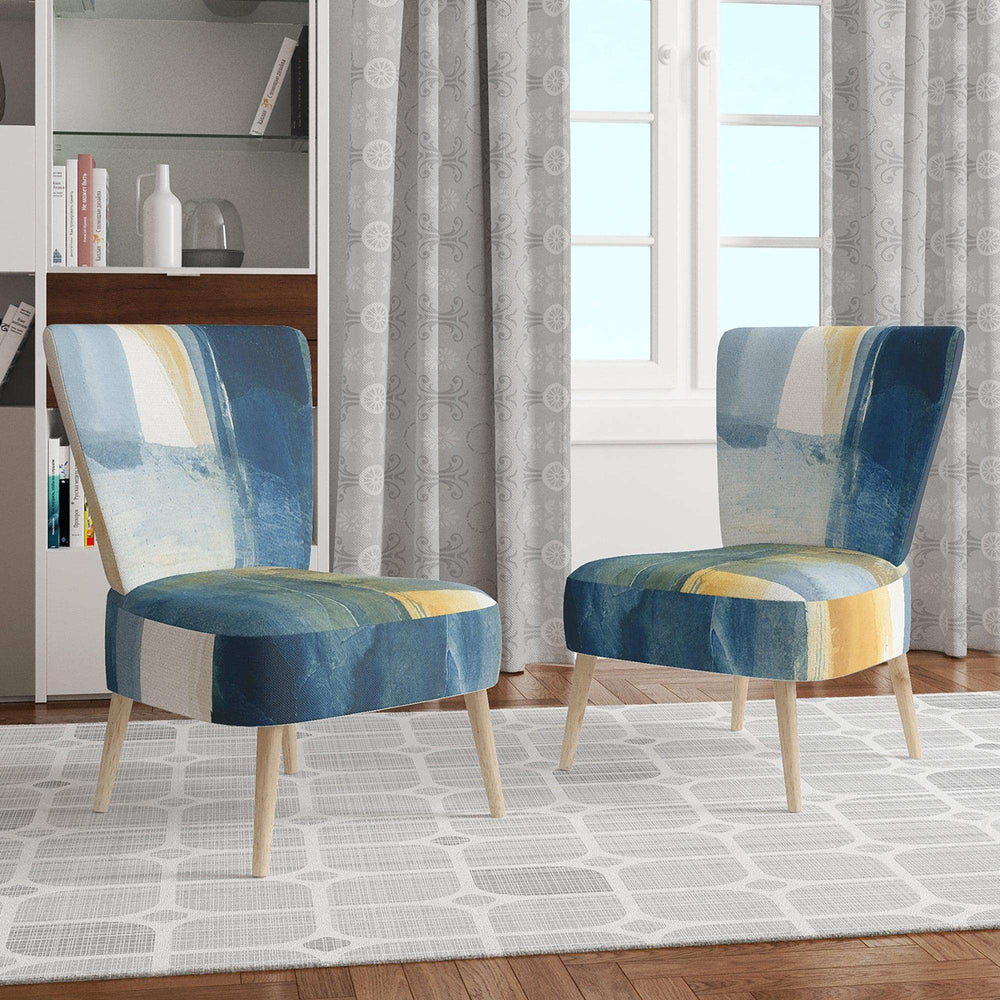 Indigo Panel VI Glam Modern Accent Chair