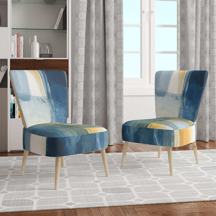 Indigo Panel VI Glam Modern Accent Chair