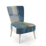 Indigo Panel VI Glam Modern Accent Chair
