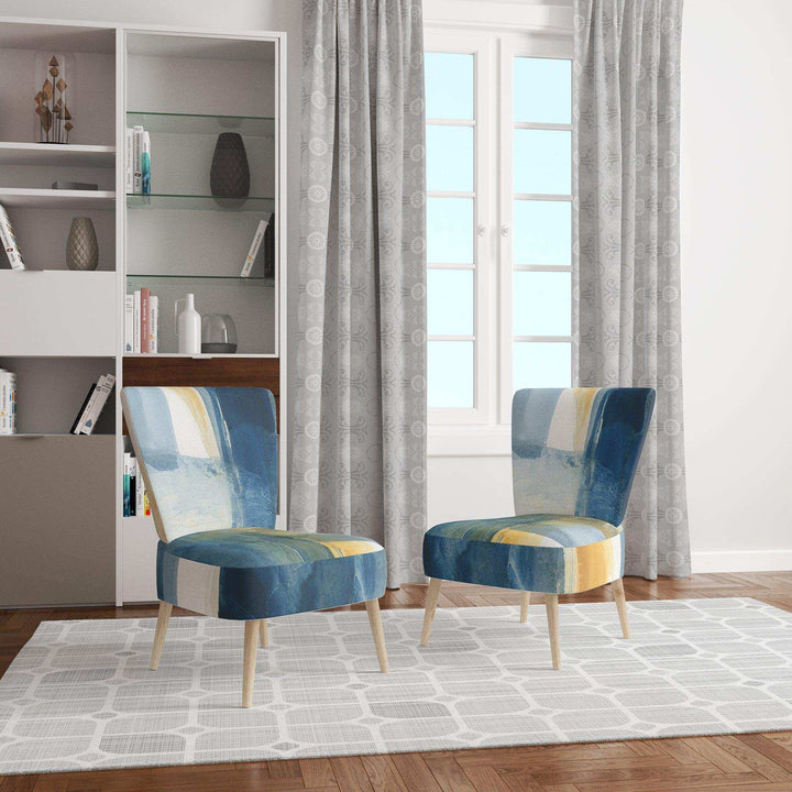 Indigo Panel VI Glam Modern Accent Chair