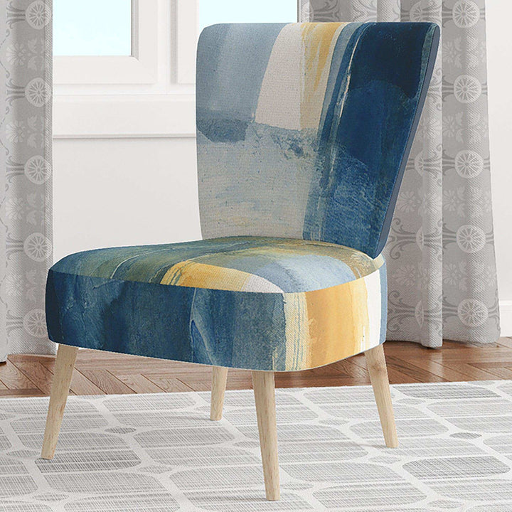 Indigo Panel VI Glam Modern Accent Chair