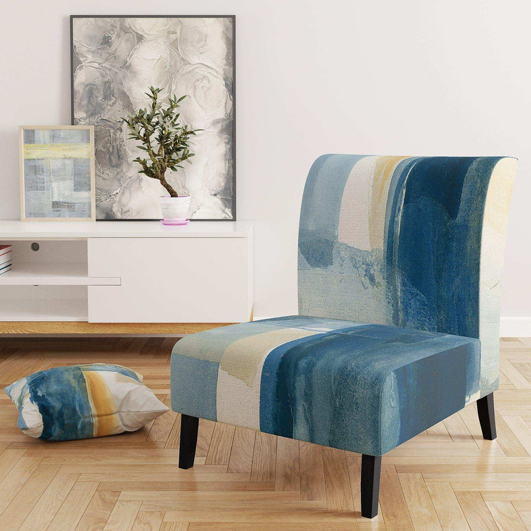Indigo Panel VI Glam Modern Accent Chair