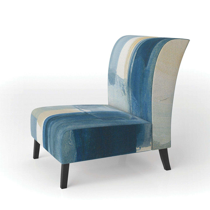Indigo Panel VI Glam Modern Accent Chair