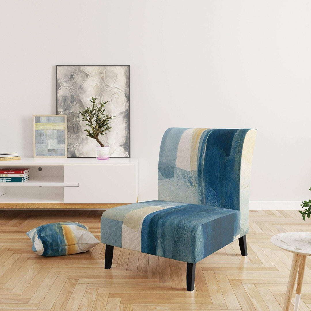 Indigo Panel VI Glam Modern Accent Chair