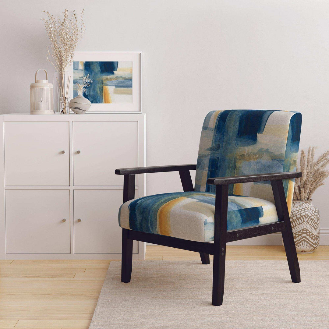 Indigo Panel VI Glam Modern Accent Chair