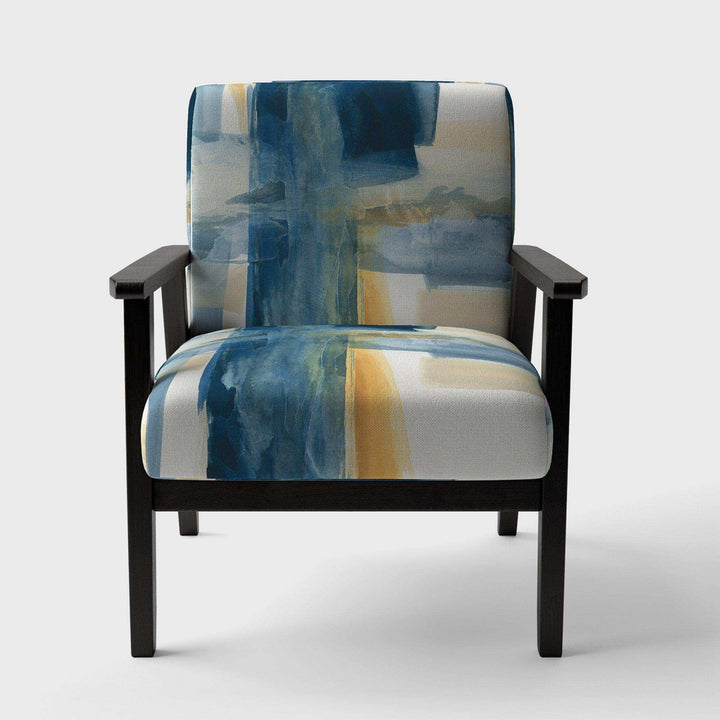 Indigo Panel VI Glam Modern Accent Chair