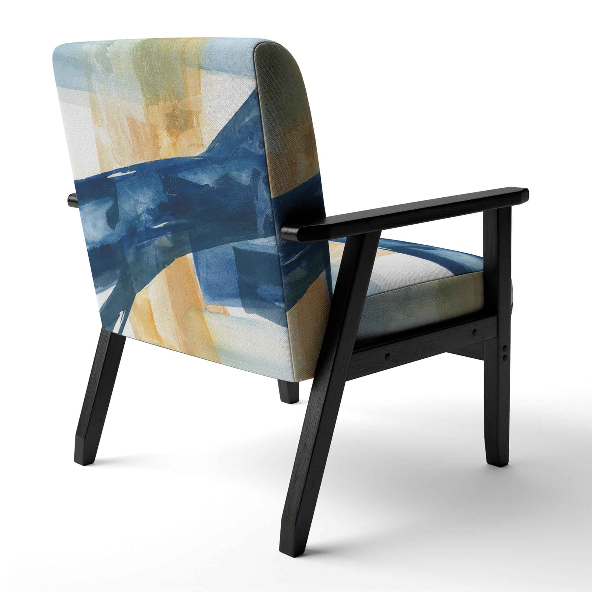 Indigo Panel III Glam Modern Accent Chair