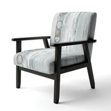 Whitewashed Syrah Modern Geometric Accent Chair