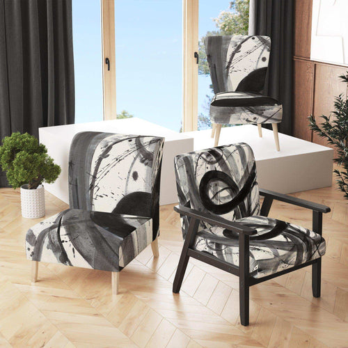 Black and White Minimalistic - Modern Accent Chair