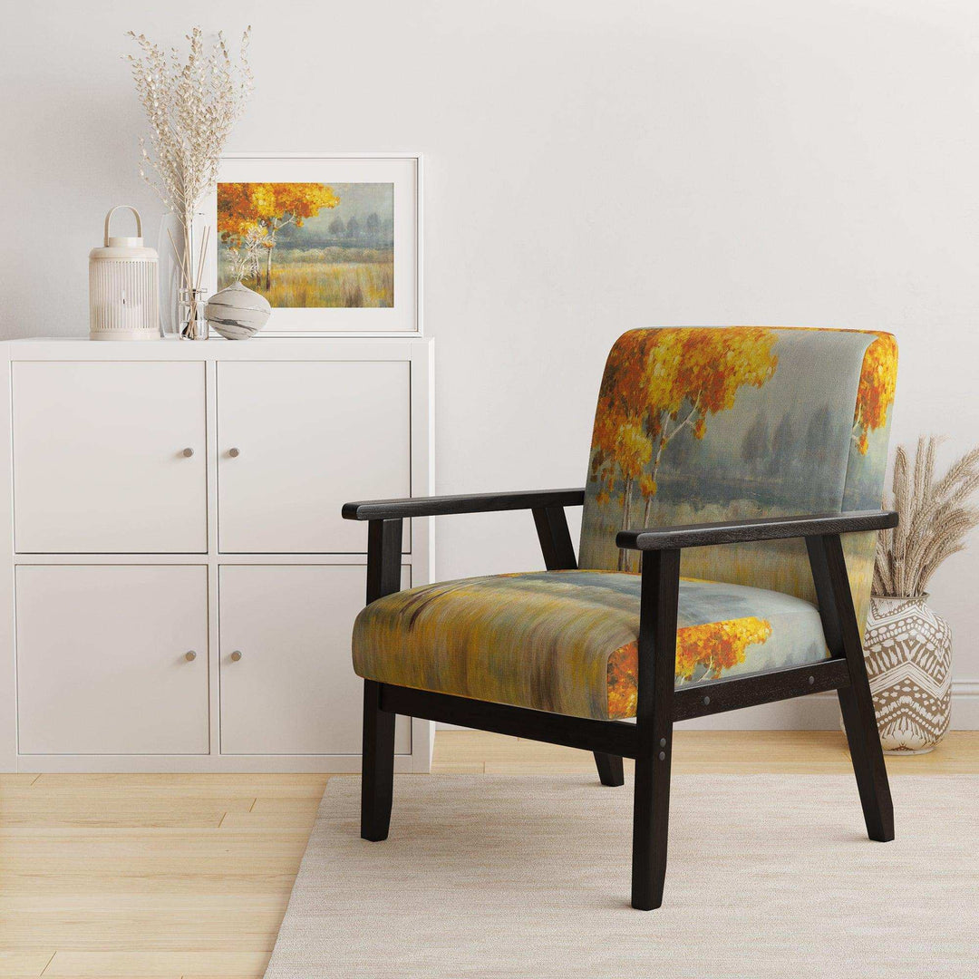 Autumn Landscape Farmhouse Accent Chair
