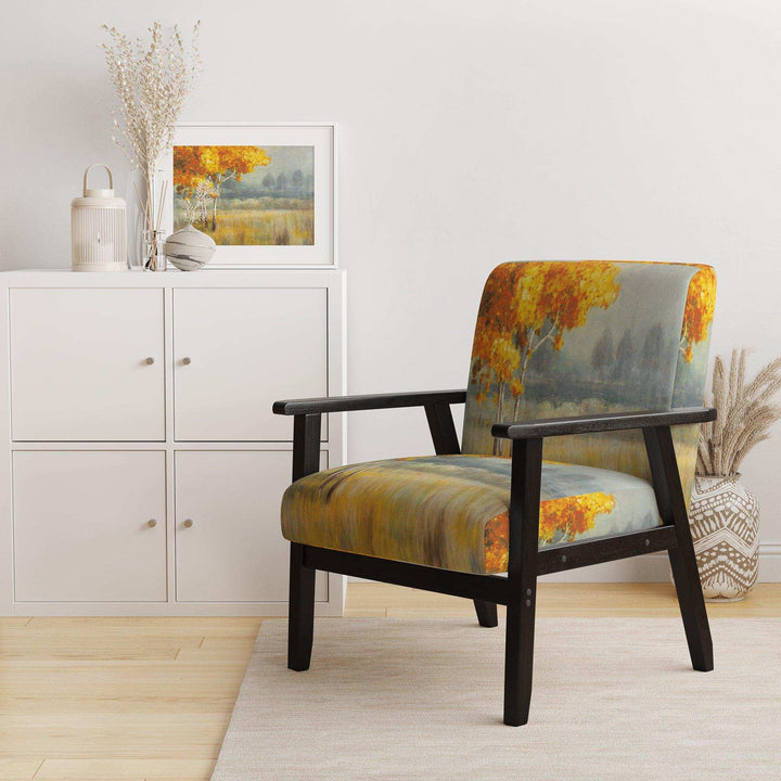 Autumn Landscape Farmhouse Accent Chair