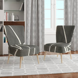 Minimalist Graphics II Transitional Upholstered Accent Chair