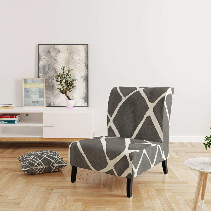 Minimalist Graphics V Transitional Accent Chair