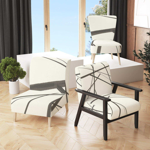 minimalist black and white III - Mid-Century Modern Accent Chair