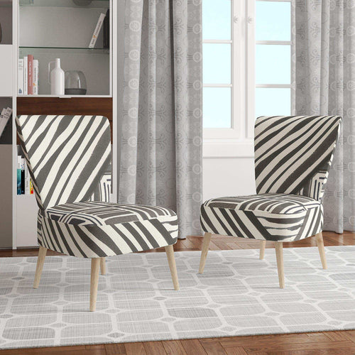 Minimalist Graphics II - Mid-Century Modern Accent Chair