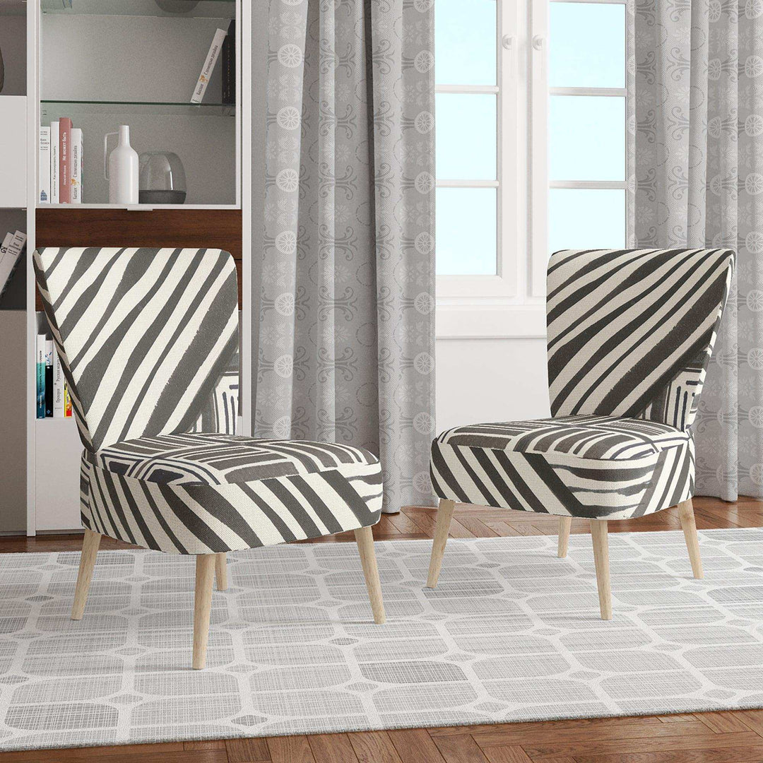 Minimalist Graphics II - Mid-Century Modern Accent Chair