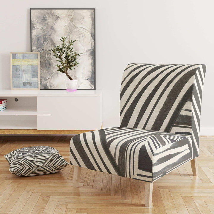 Minimalist Graphics II - Mid-Century Modern Accent Chair