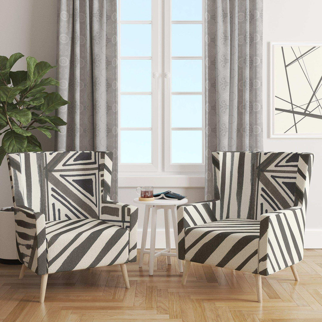 Minimalist Graphics II - Mid-Century Modern Accent Chair