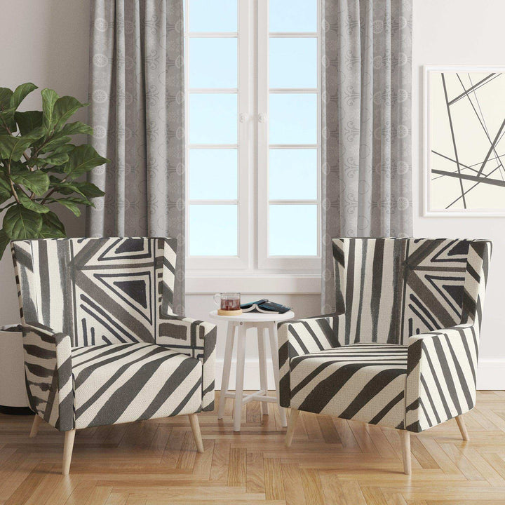 Minimalist Graphics II - Mid-Century Modern Accent Chair