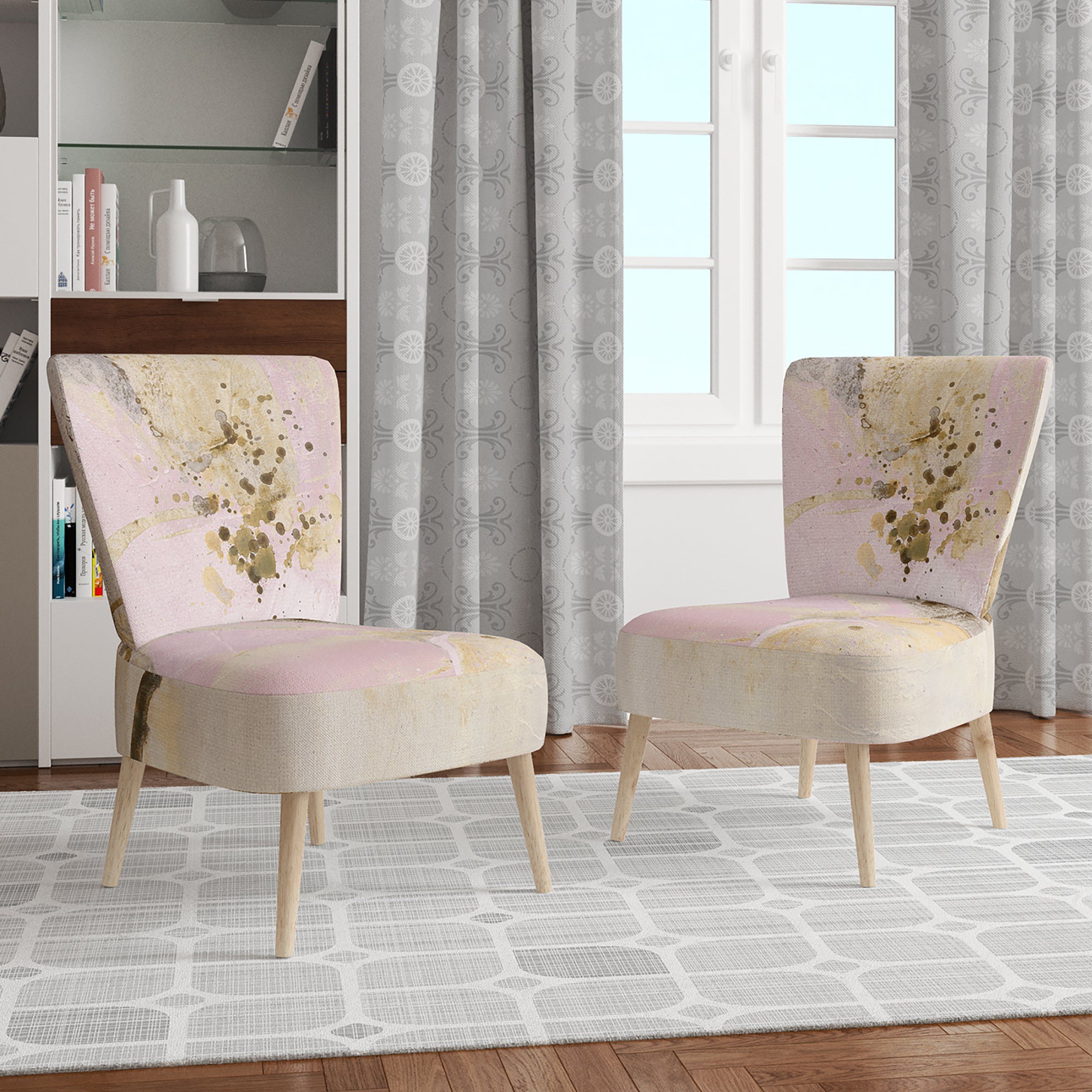 Elegance II Pink Shabby Chic Accent Chair