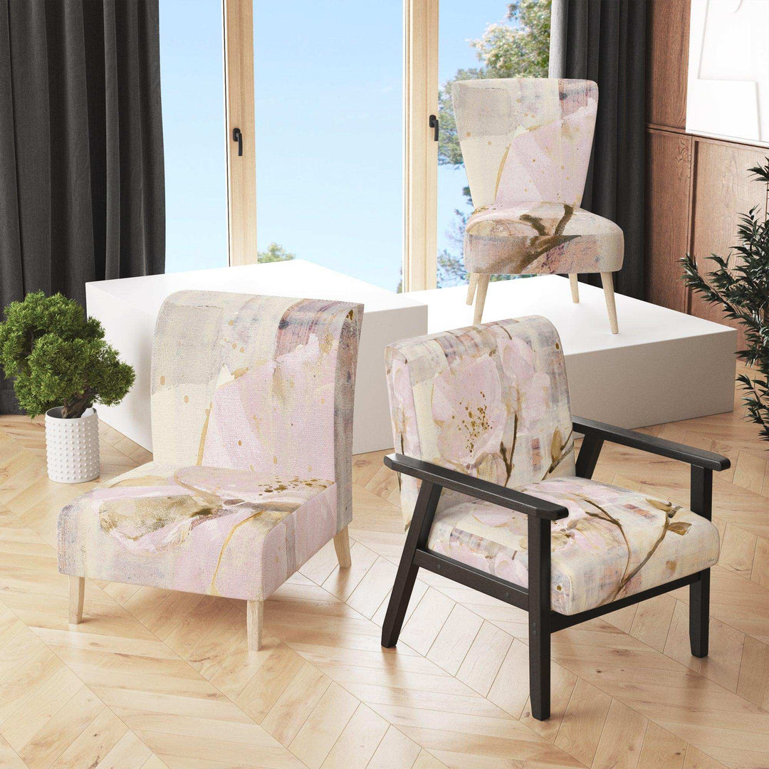 Elegance I Pink Shabby Chic Accent Chair