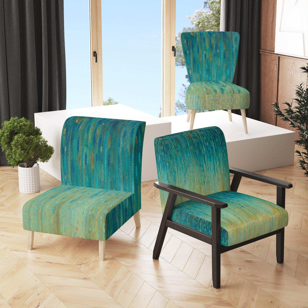 Rain Abstract Panel Modern Accent Chair