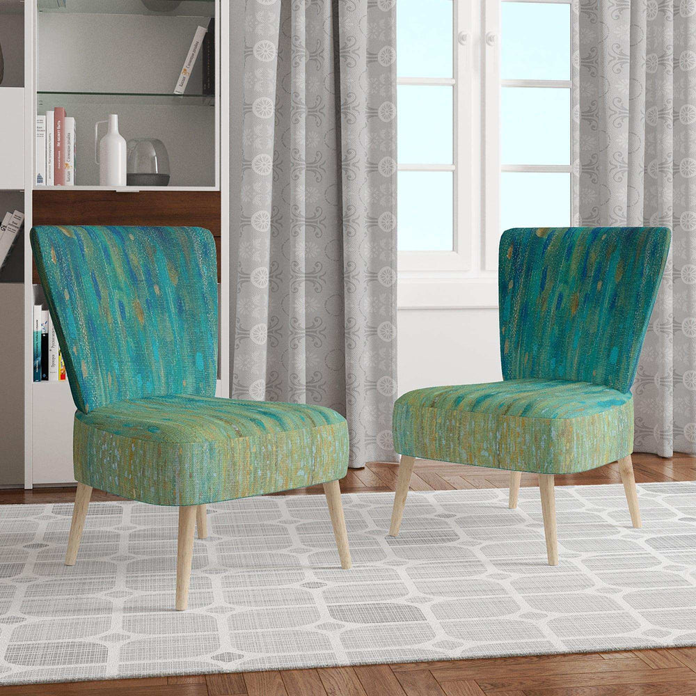 Rain Abstract Panel Modern Accent Chair