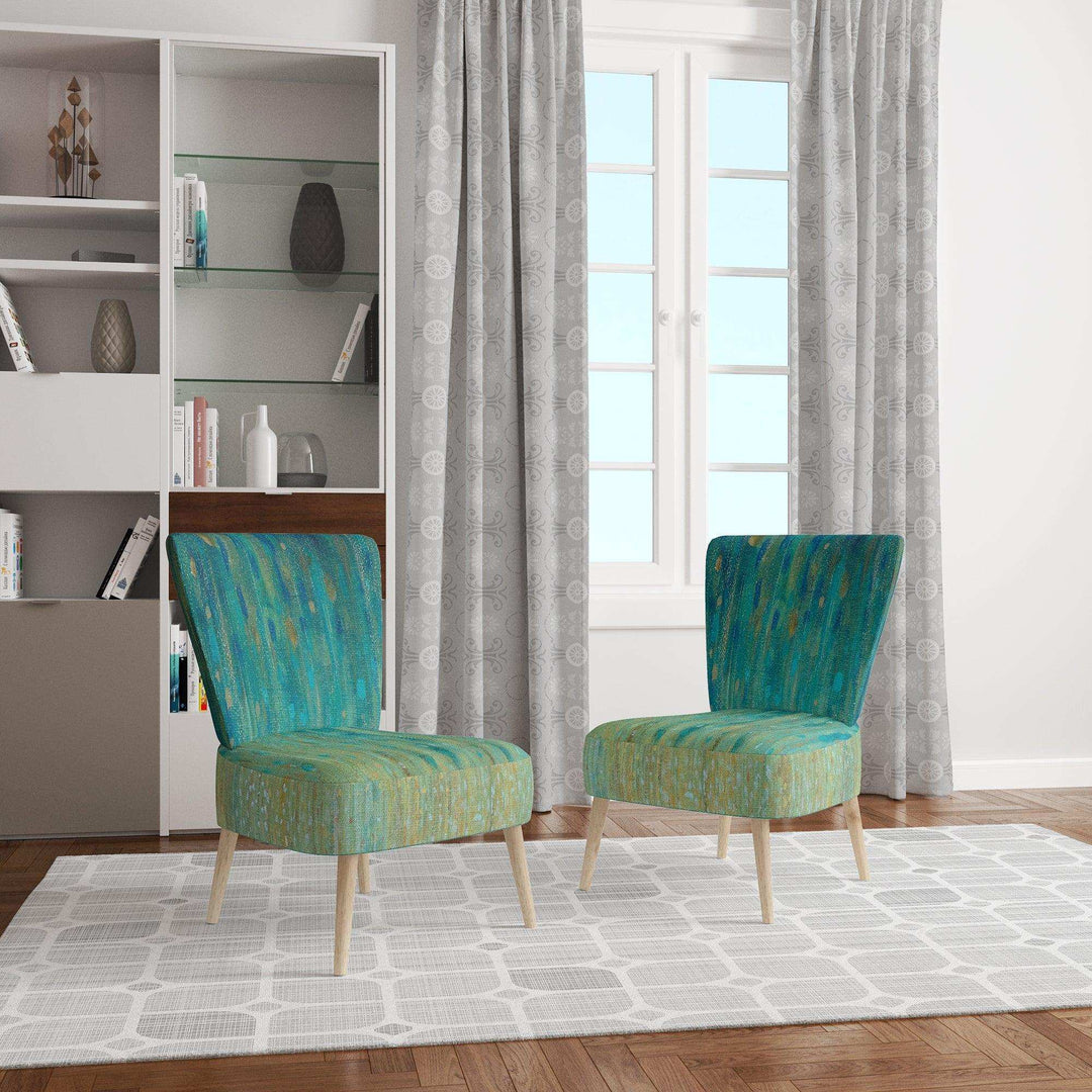 Rain Abstract Panel Modern Accent Chair
