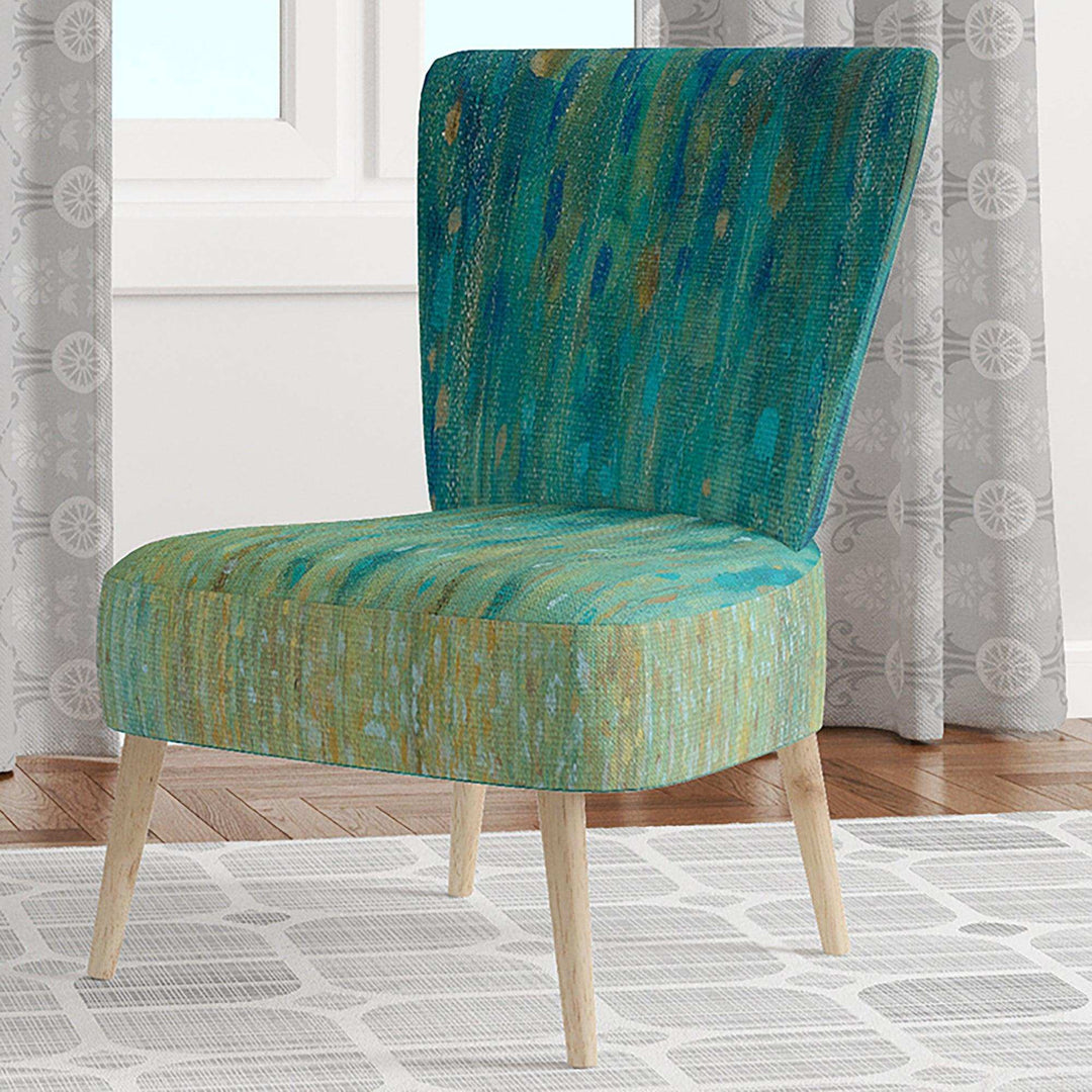Rain Abstract Panel Modern Accent Chair