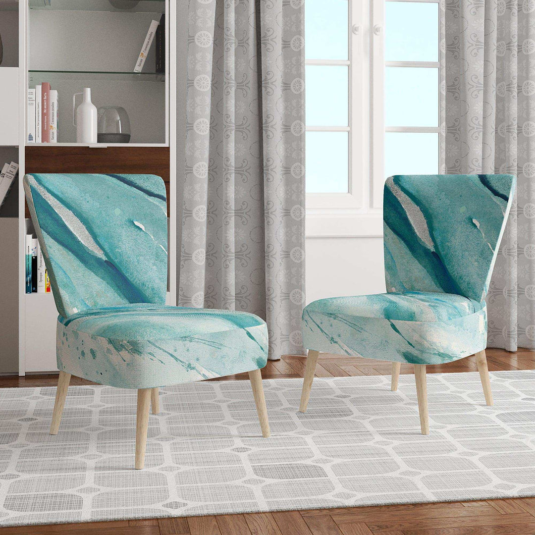 Silver Springs I Blue Green Nautical &amp; Coastal Accent Chair