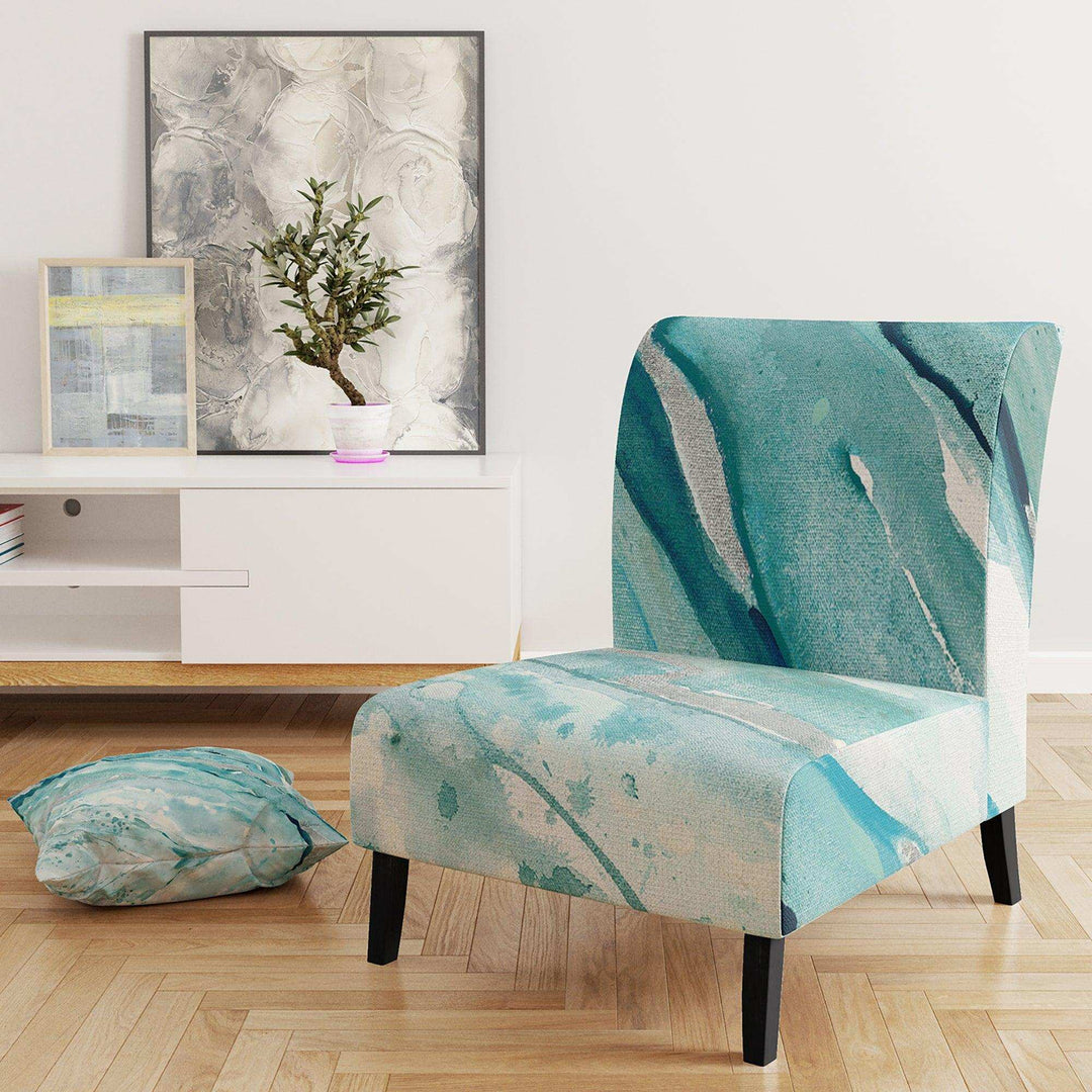 Silver Springs I Blue Green Nautical &amp; Coastal Accent Chair
