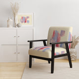 geometric Pastel I Mid-Century Accent Chair
