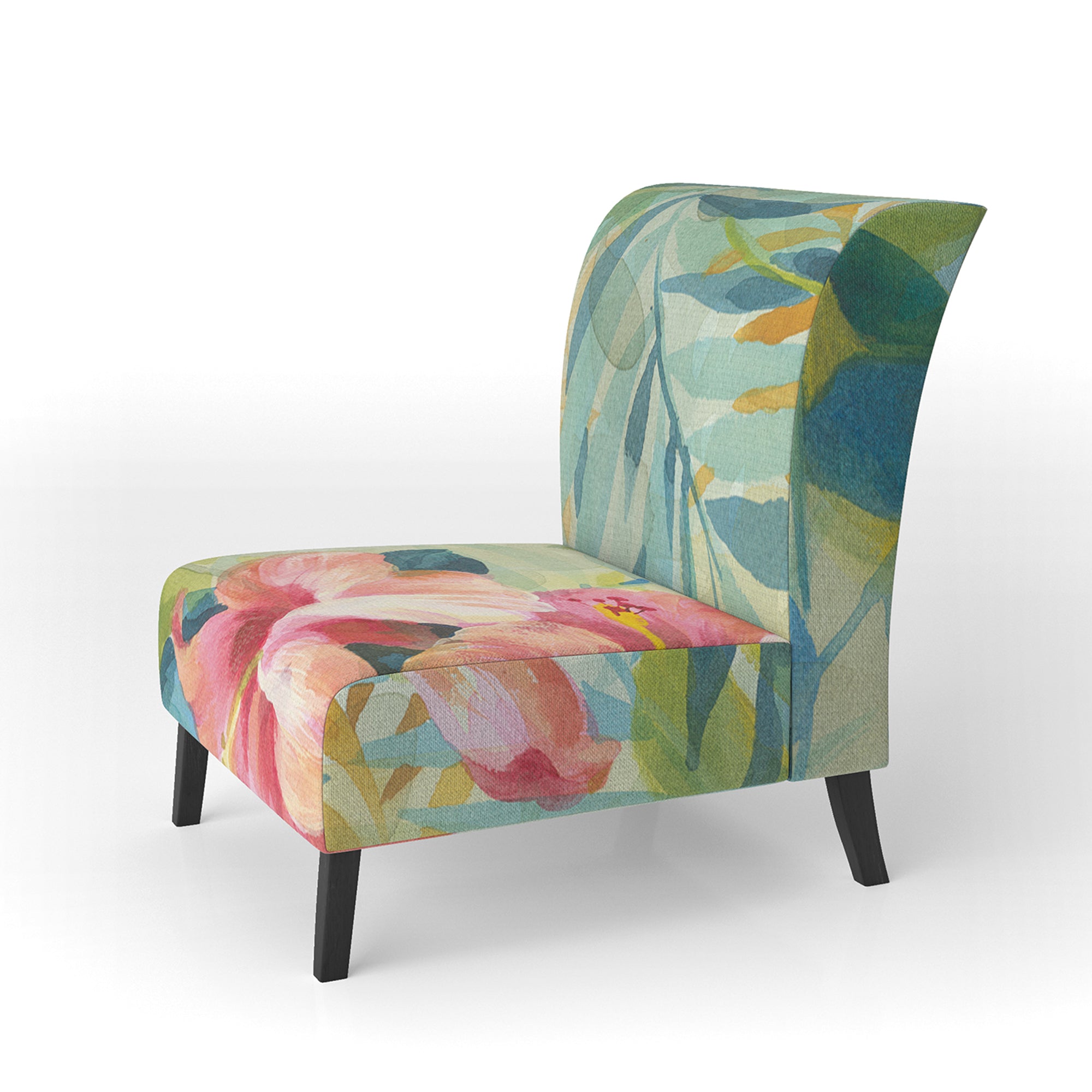 Hibiscus Garden III Traditional Accent Chair