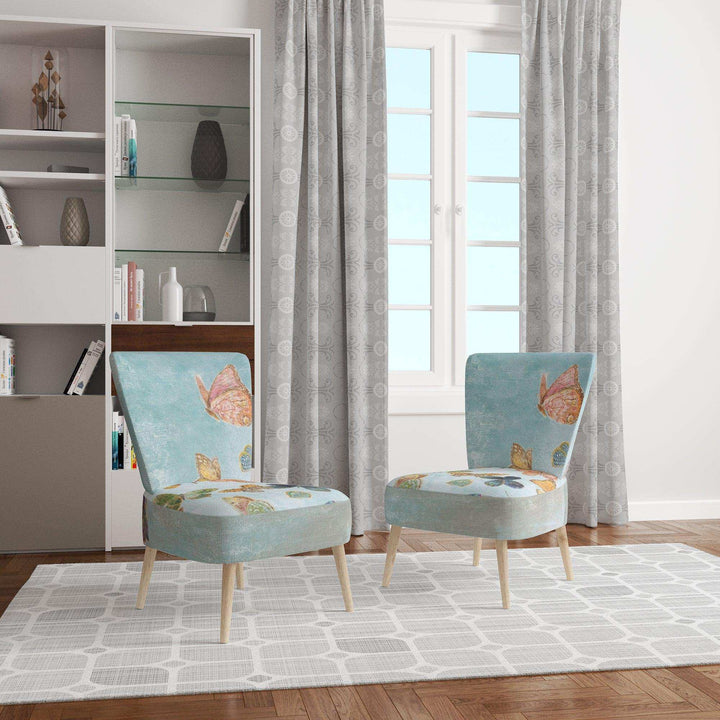Butterflies Dancing I Wildlife Accent Chair