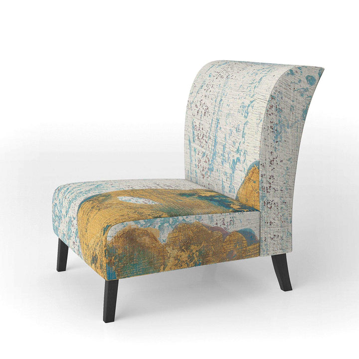Coastal Pastel seashells II Vintage Nautical Accent Chair