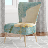 bouquet Poppies on Paisley II Cottage Accent Chair