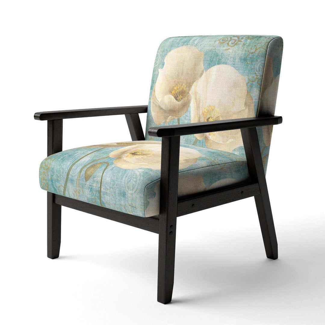 bouquet Poppies on Paisley II Cottage Accent Chair