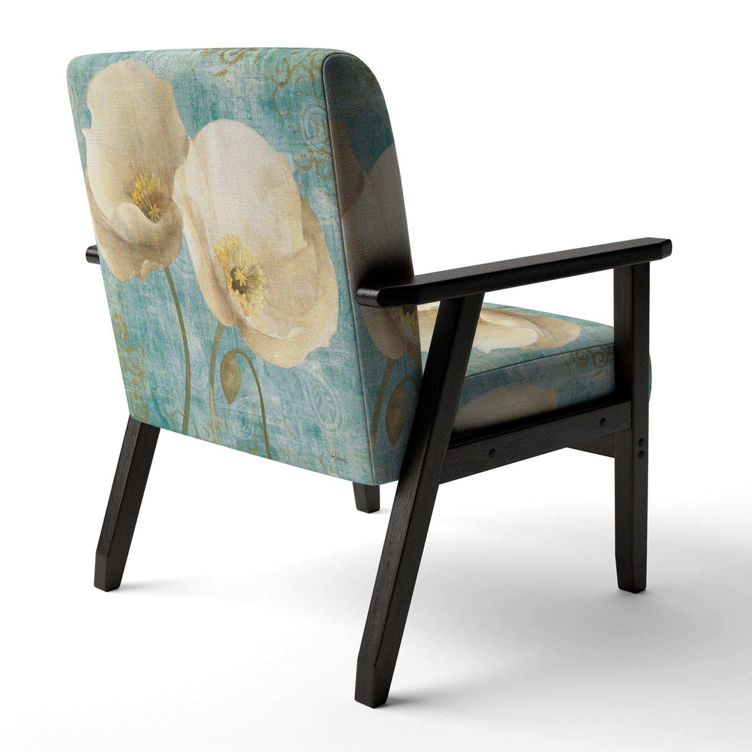 bouquet Poppies on Paisley II Cottage Accent Chair