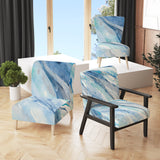 Blue Silver Spring II Modern Lake House Accent Chair