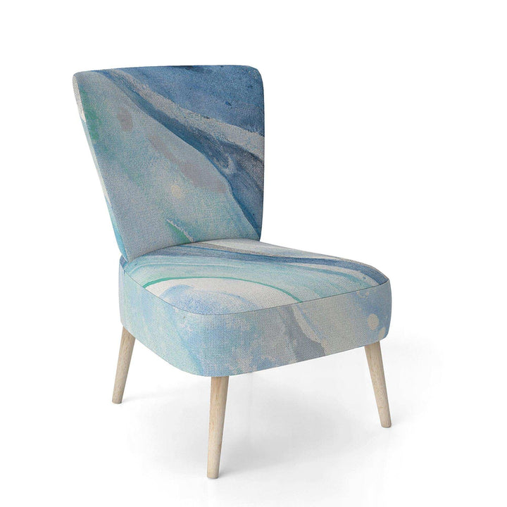Blue Silver Spring II Modern Lake House Accent Chair