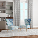 Blue Silver Spring II Modern Lake House Accent Chair