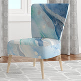 Blue Silver Spring II Modern Lake House Accent Chair